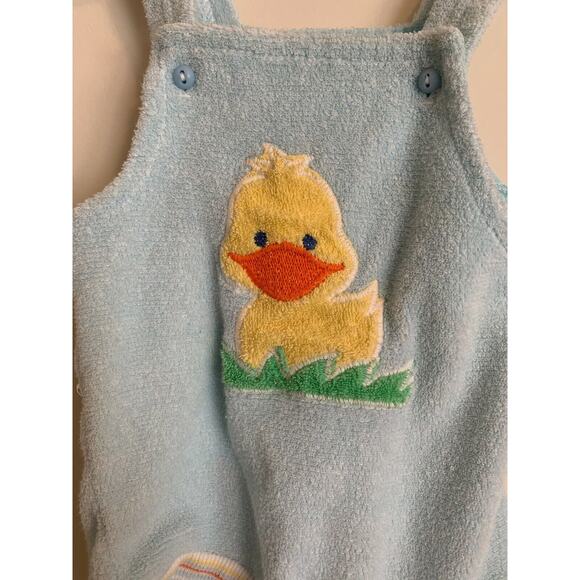 Carter's Baby Size 9 Months Terrycloth Duck Romper Vintage Made in USA Rare - Picture 2 of 5